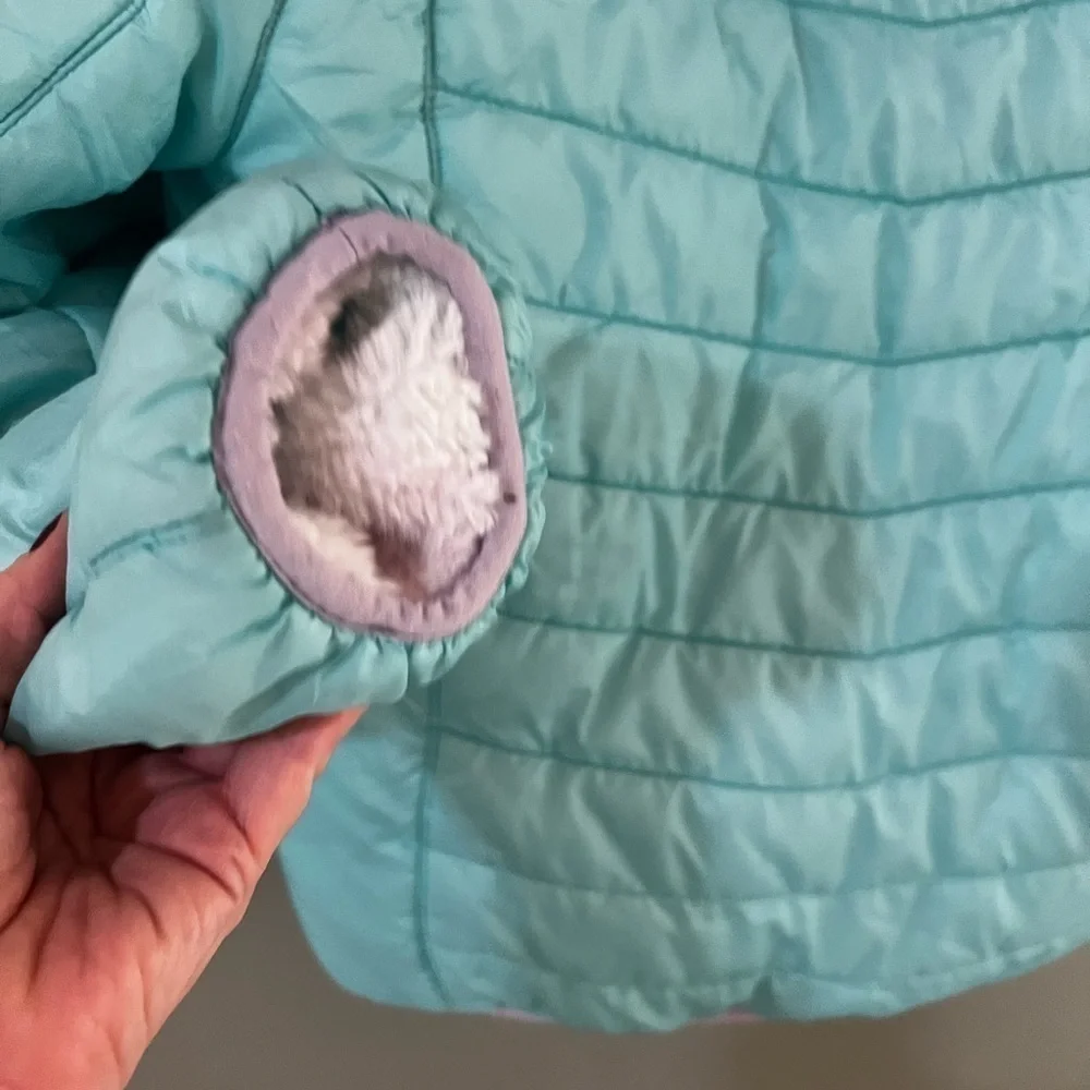 Eddie Bauer girls reversible winter jacket with hood large (14/16)